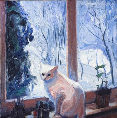 Print of Realism Cats Paintings by Olena Kamenetska-Ostapchuk