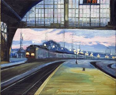 Print of Train Paintings by Olena Kamenetska-Ostapchuk