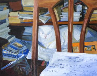 Original Impressionism Cats Paintings by Olena Kamenetska-Ostapchuk
