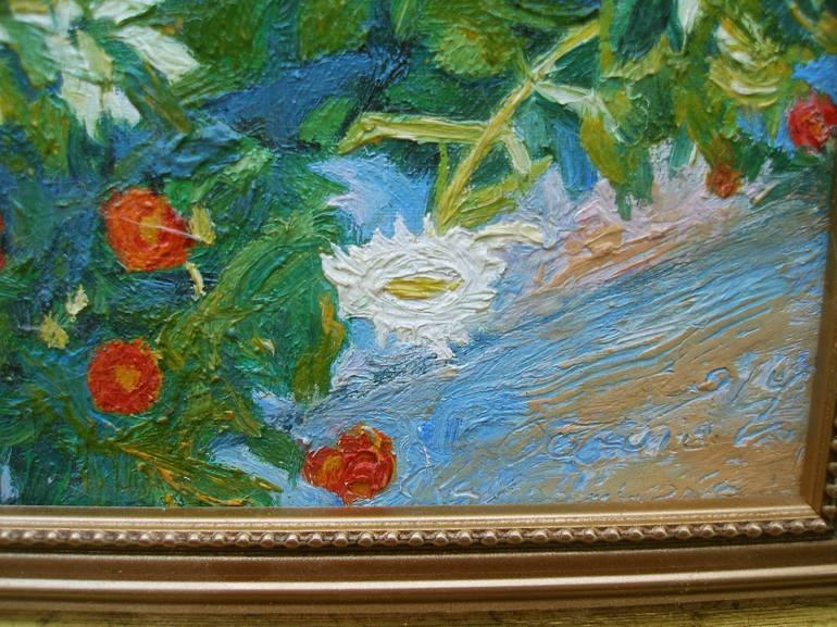 Original Impressionism Floral Painting by Olena Kamenetska-Ostapchuk