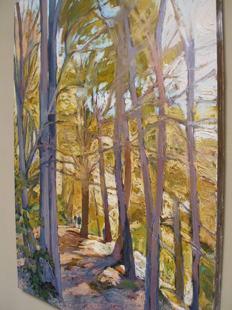 Original Impressionism Garden Painting by Olena Kamenetska-Ostapchuk