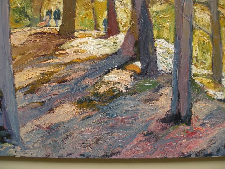 Original Impressionism Garden Painting by Olena Kamenetska-Ostapchuk
