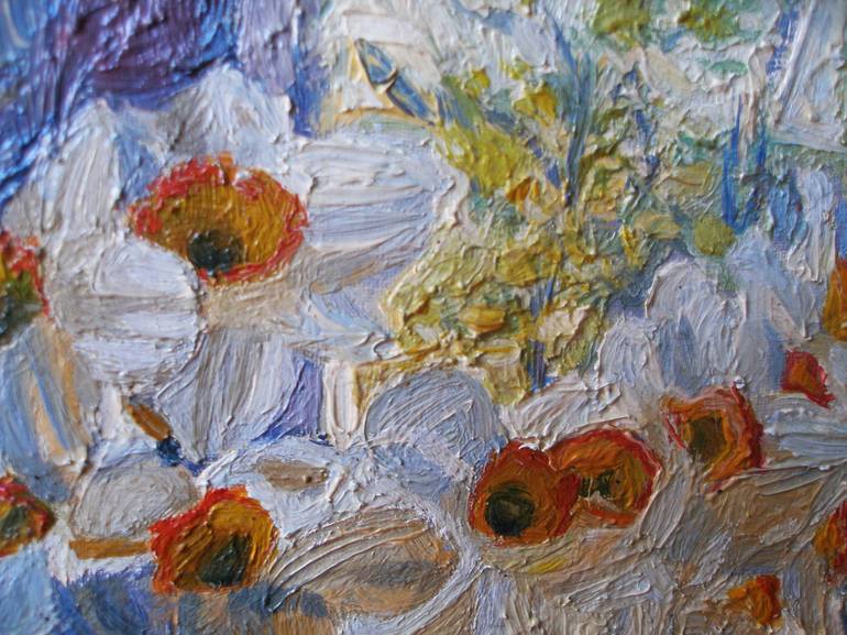 Original Impressionism Floral Painting by Olena Kamenetska-Ostapchuk