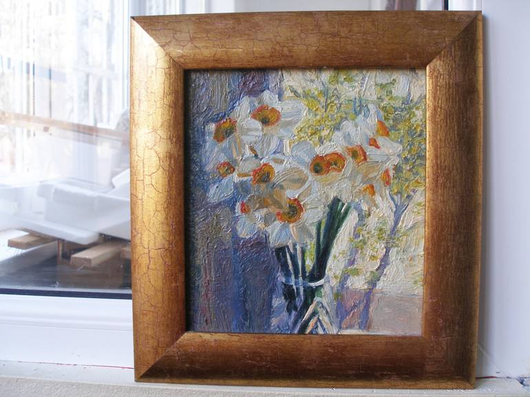Original Impressionism Floral Painting by Olena Kamenetska-Ostapchuk