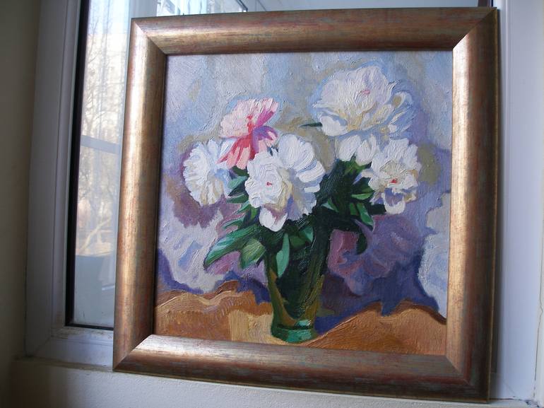 Original Floral Painting by Olena Kamenetska-Ostapchuk