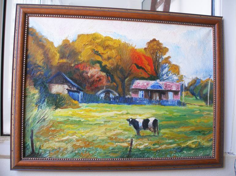 Original Rural life Painting by Olena Kamenetska-Ostapchuk