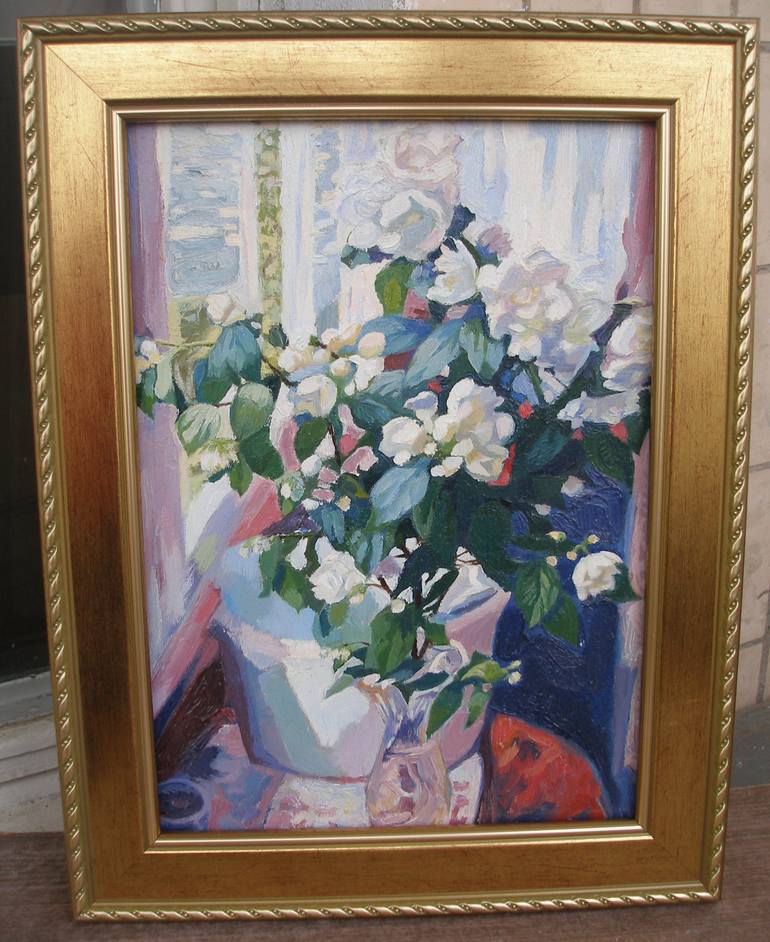 Original Fine Art Floral Painting by Olena Kamenetska-Ostapchuk