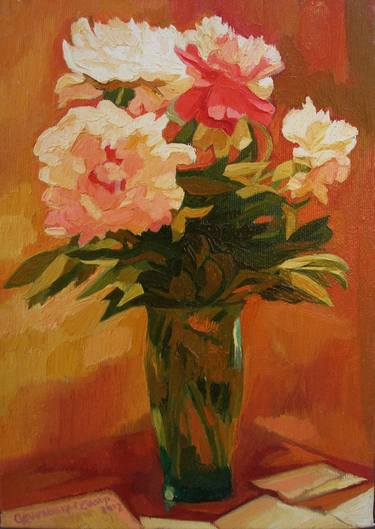 Original Fine Art Floral Paintings by Olena Kamenetska-Ostapchuk