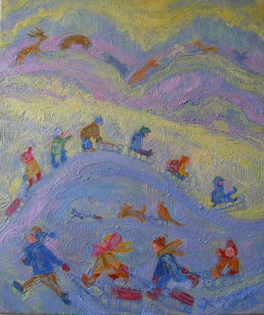 Original Fine Art Children Paintings by Olena Kamenetska-Ostapchuk