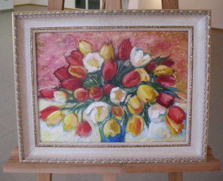 Original Fine Art Floral Painting by Olena Kamenetska-Ostapchuk