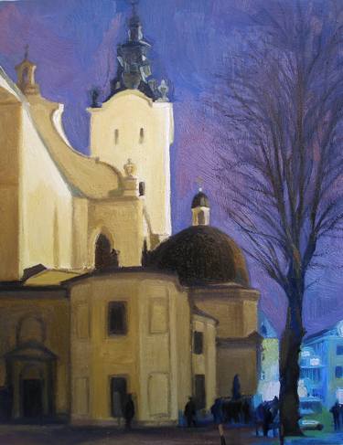 Original Fine Art Architecture Paintings by Olena Kamenetska-Ostapchuk