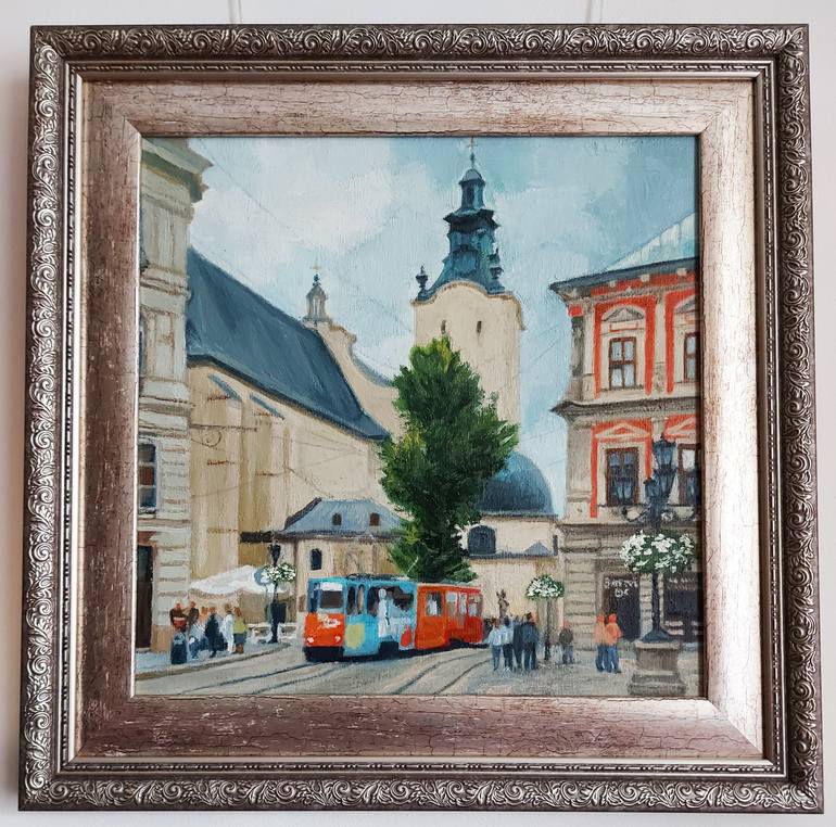 Original Figurative Architecture Painting by Olena Kamenetska-Ostapchuk