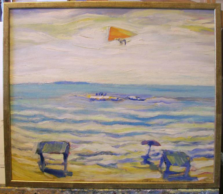 Original Fine Art Beach Painting by Olena Kamenetska-Ostapchuk