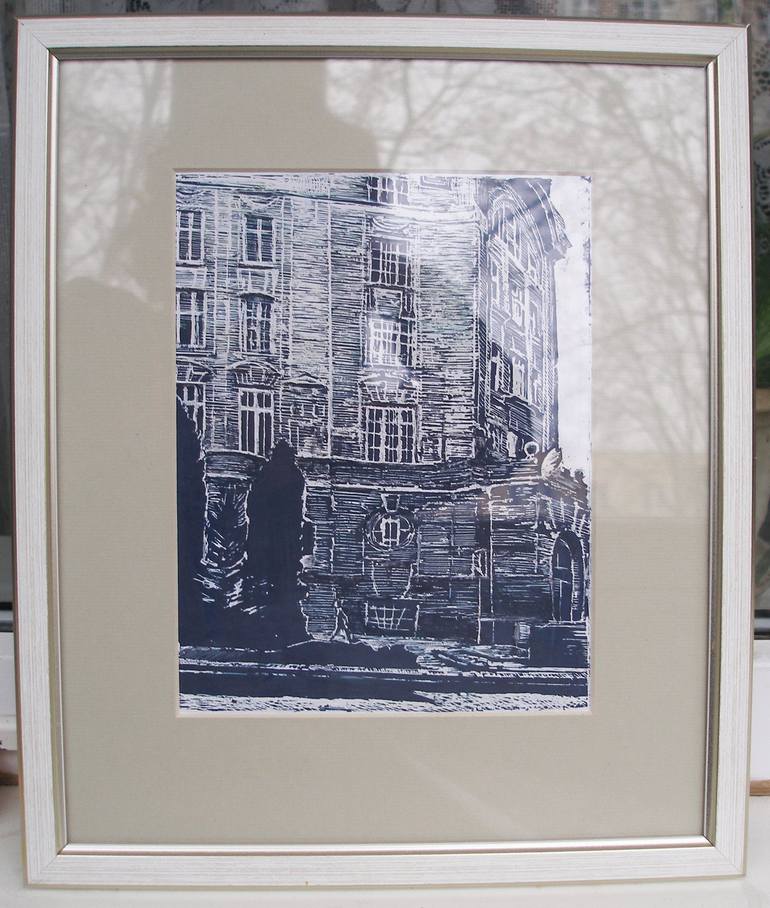 Original Fine Art Cities Drawing by Olena Kamenetska-Ostapchuk