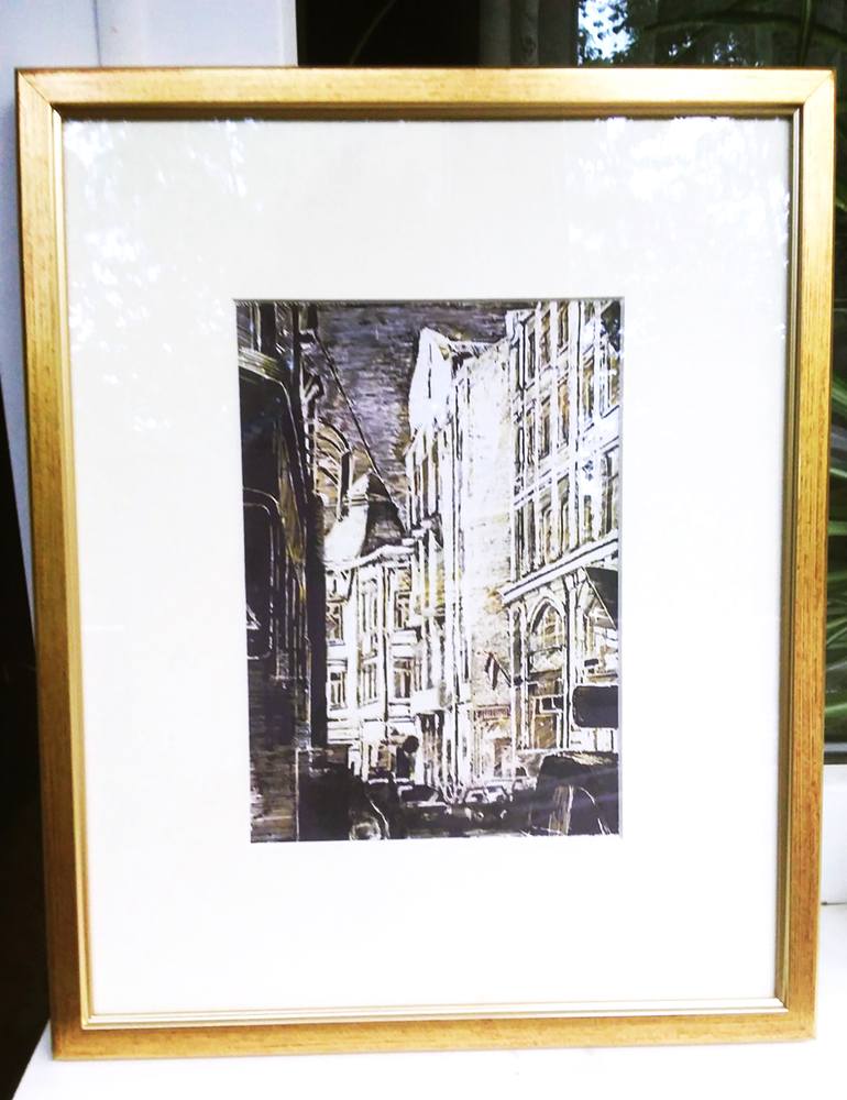 Original Impressionism Cities Drawing by Olena Kamenetska-Ostapchuk