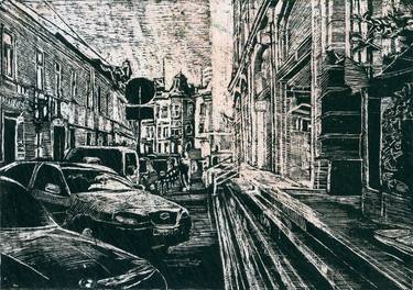 Original Fine Art Cities Drawings by Olena Kamenetska-Ostapchuk