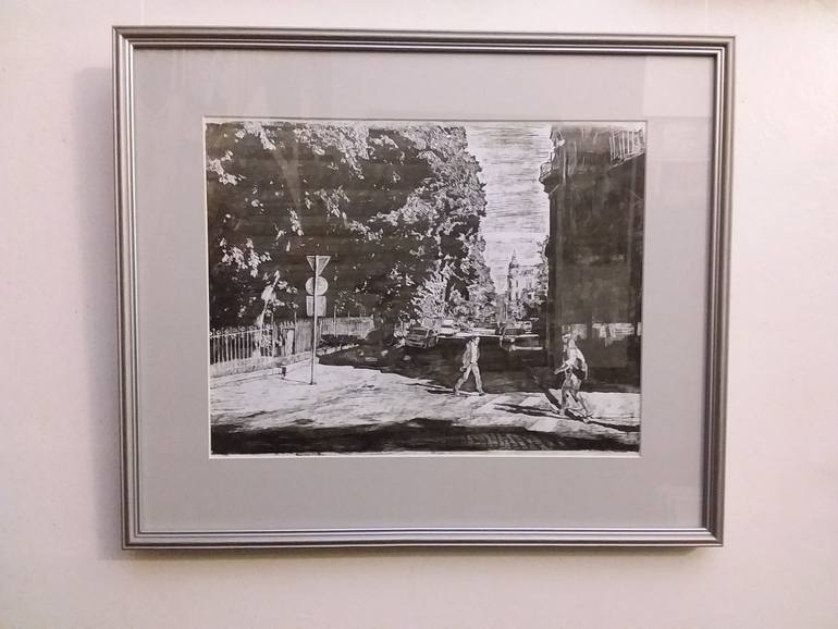 Original Figurative People Drawing by Olena Kamenetska-Ostapchuk