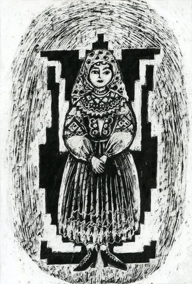 Print of Women Drawings by Olena Kamenetska-Ostapchuk