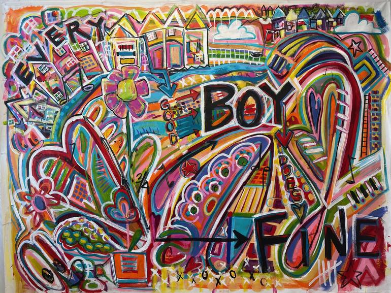 Original Expressionism Fantasy Painting by Mg Stout