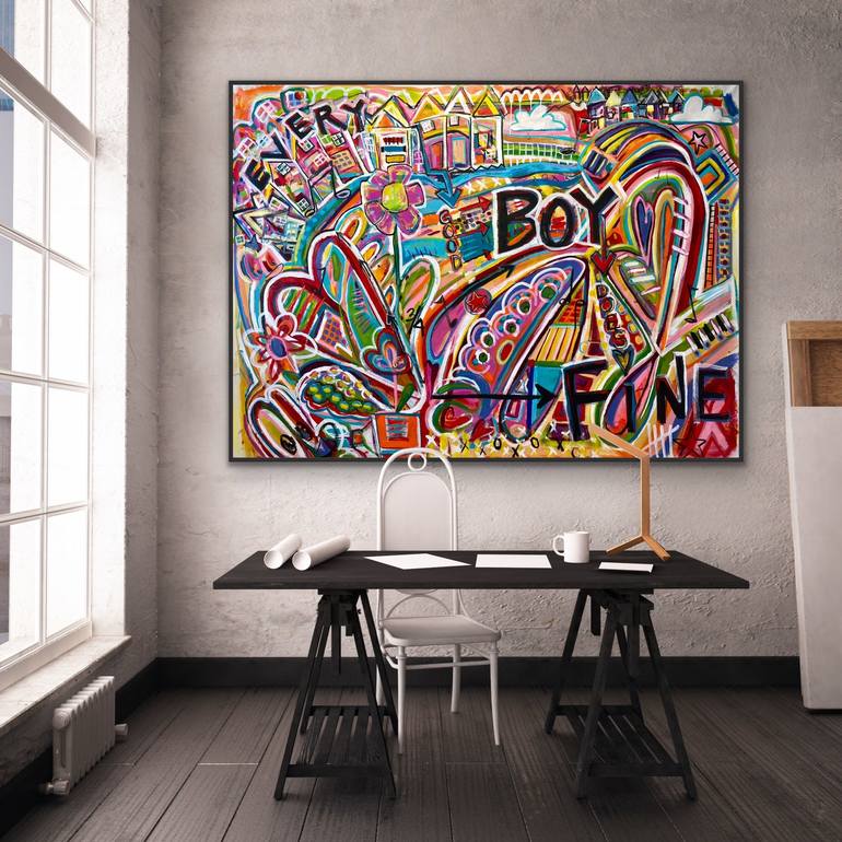 Original Expressionism Fantasy Painting by Mg Stout