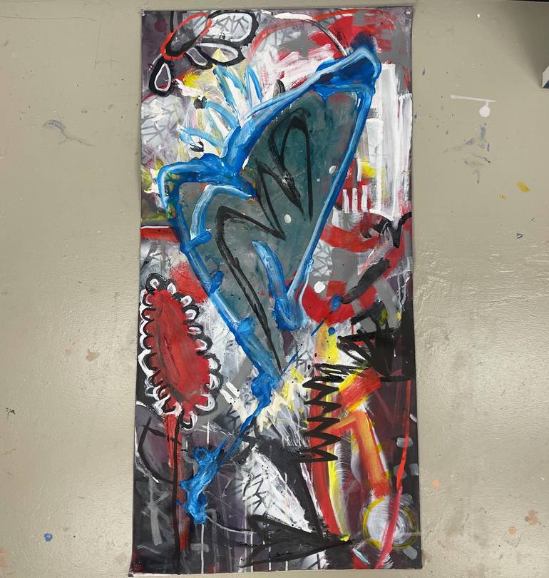 Original Abstract Expressionism Graffiti Painting by MG Stout