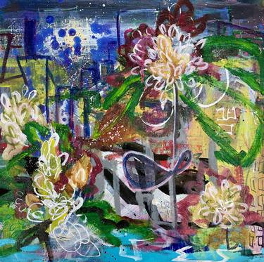 Original Expressionism Floral Paintings by MG Stout