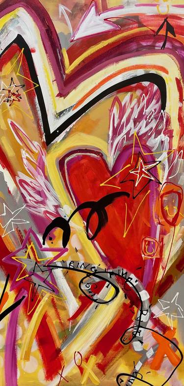 Original Abstract Expressionism Graffiti Paintings by MG Stout