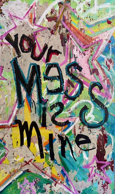 Original Abstract Expressionism Graffiti Painting by Mg Stout