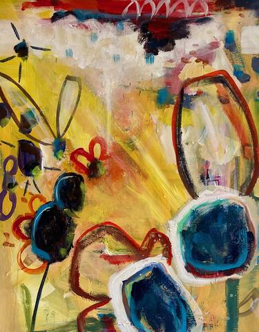 Original Contemporary Floral Painting by Mg Stout