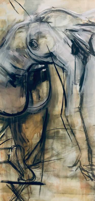 Original Abstract Nude Paintings by MG Stout