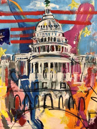 Original Expressionism Political Paintings by MG Stout