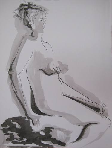 Print of Impressionism Nude Drawings by Andrea Paolino