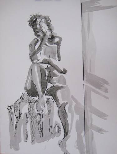 Original Impressionism Nude Drawings by Andrea Paolino