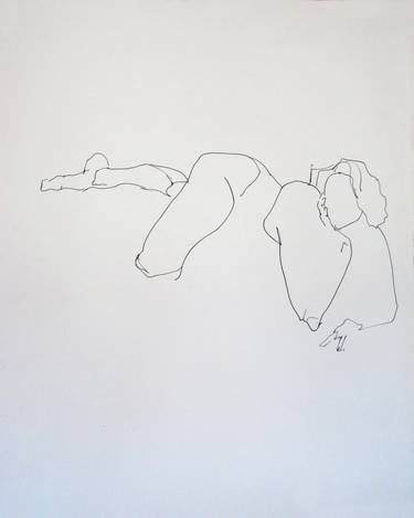 Print of Impressionism Nude Drawings by Andrea Paolino