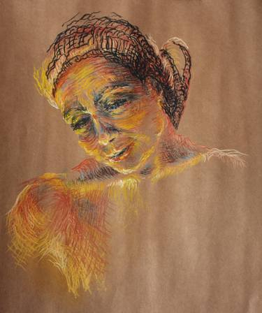 Original Expressionism Portrait Drawings by Silvia Suarez Russi