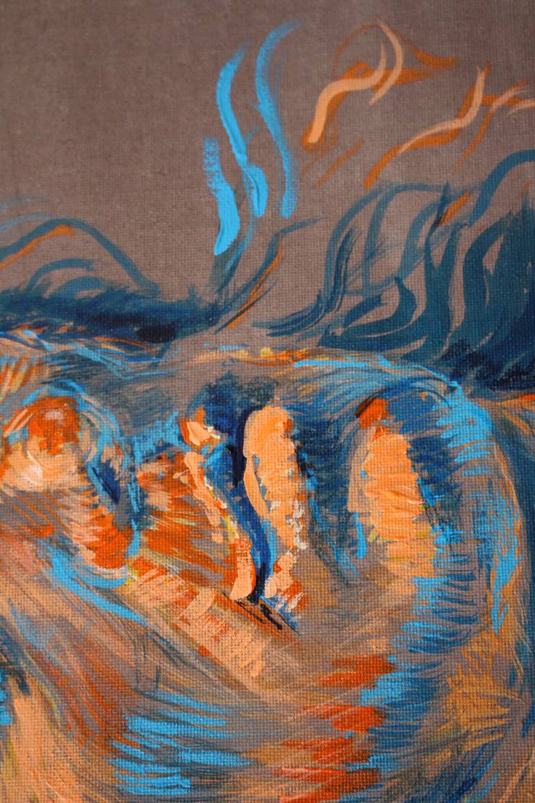 Original Expressionism People Painting by Silvia Suarez Russi