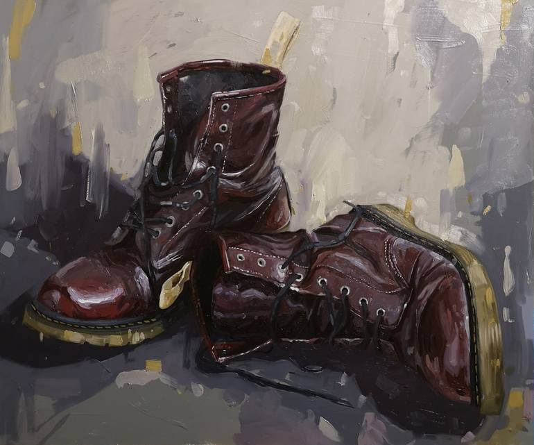 Studio boots Painting by Oliver 
