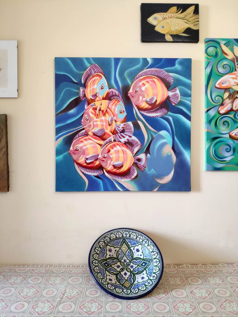 Original Surrealism Animal Painting by Federico Cortese