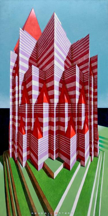 Original Architecture Paintings by Federico Cortese