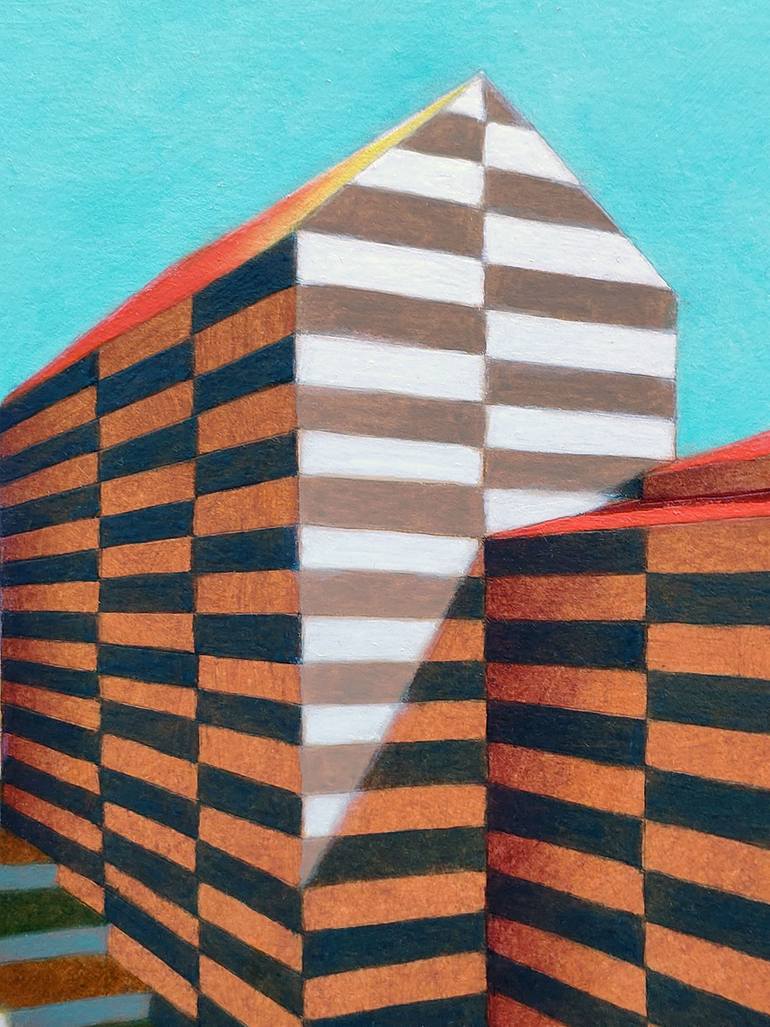 Original Illustration Architecture Painting by Federico Cortese