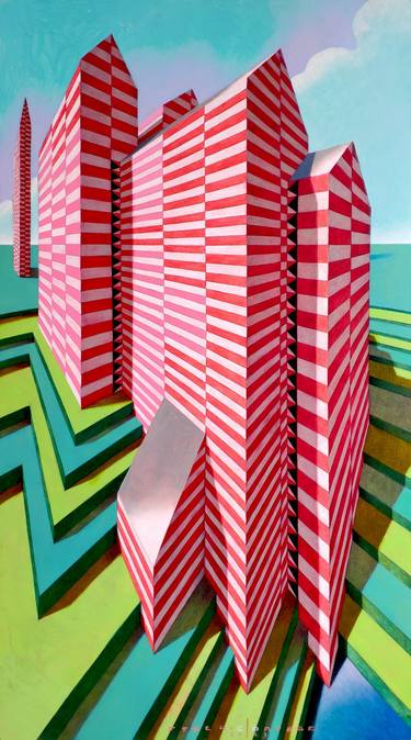 Print of Art Deco Architecture Paintings by Federico Cortese
