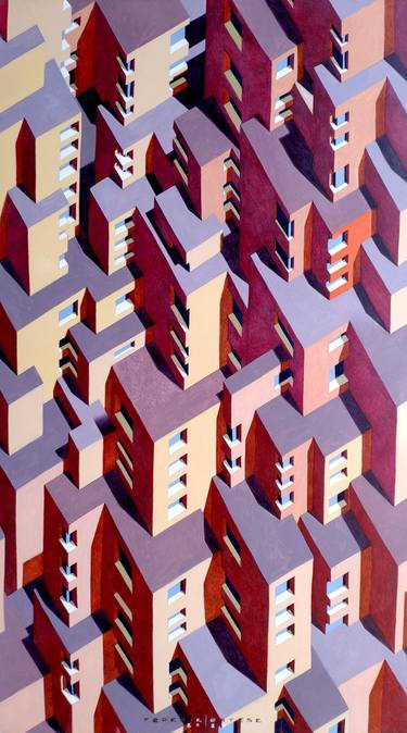 Original Illustration Cities Paintings by Federico Cortese