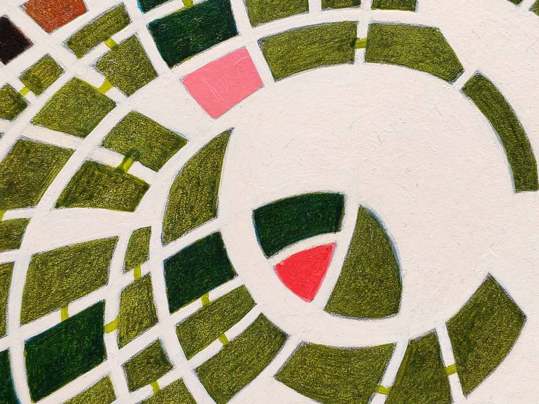 Original Geometric Abstract Painting by Federico Cortese