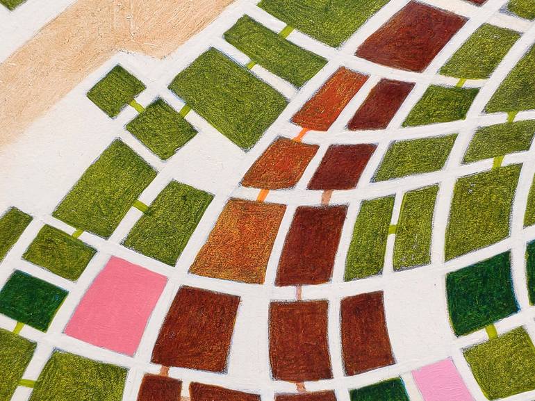 Original Geometric Abstract Painting by Federico Cortese