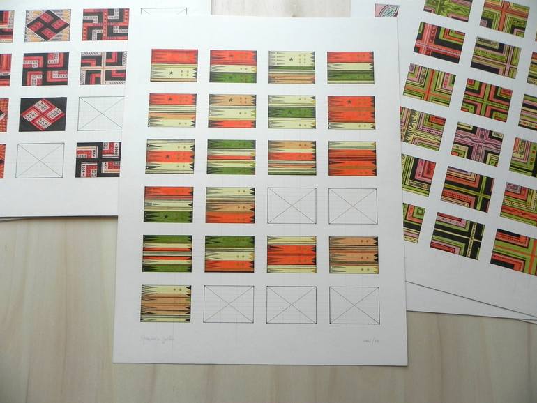 Original Abstract Geometric Drawing by Federico Cortese