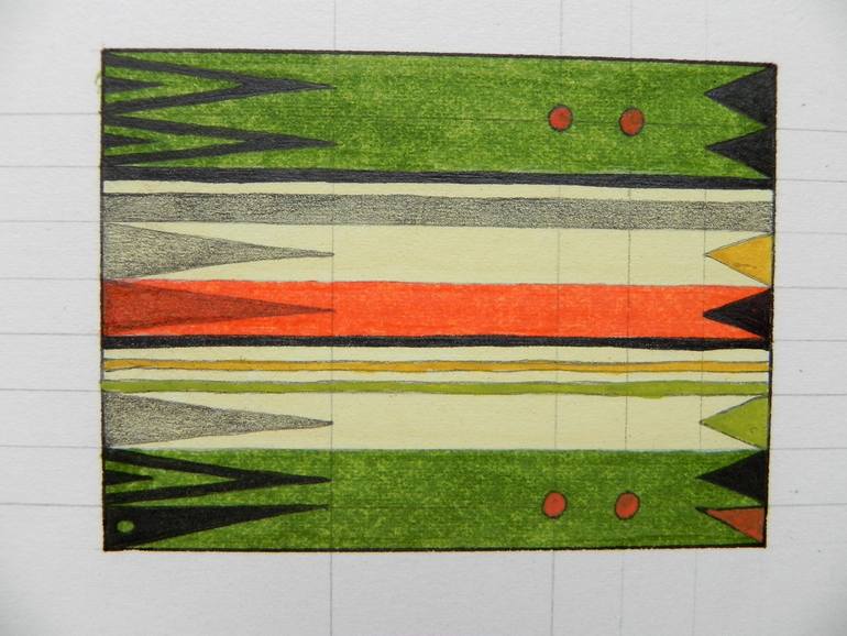 Original Abstract Geometric Drawing by Federico Cortese