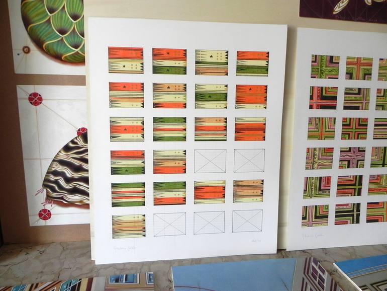 Original Abstract Geometric Drawing by Federico Cortese