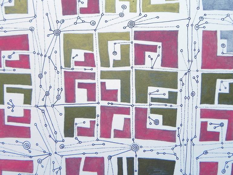 Original Abstract Geometric Drawing by Federico Cortese