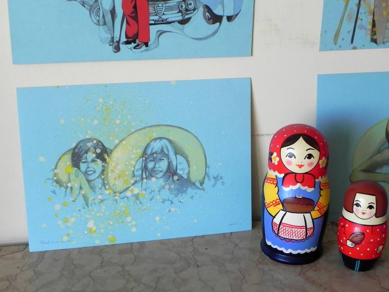 Original Expressionism Children Drawing by Federico Cortese