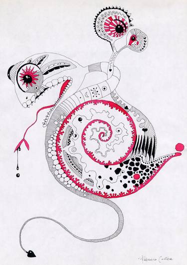 Print of Illustration Animal Drawings by Federico Cortese